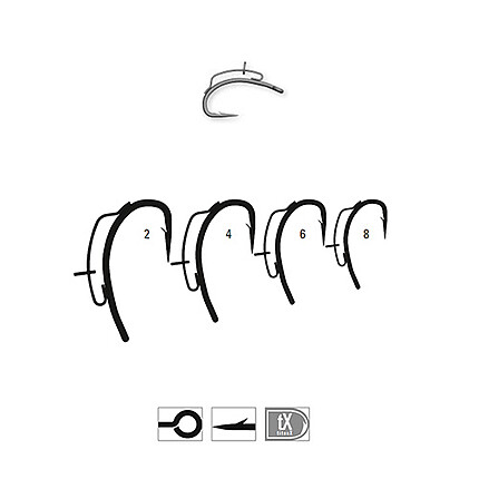 XX CARLIG MUSTAD BBS CURVED OCHI TITAN 5BUC/PL