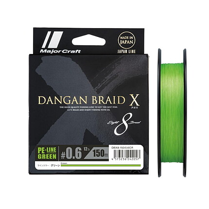 FIR TACKLE MAJOR CRAFT DANGAN BRAID CROSS DBX8 VERDE150M/1GR
