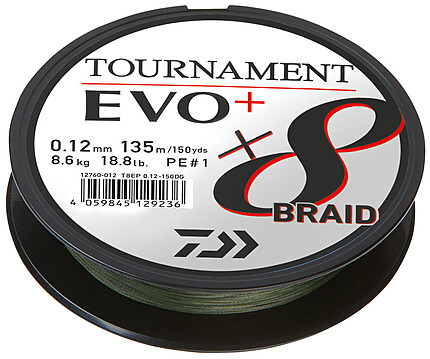 FIR TOURNAMENT 8XBRAID EVO+ VERDE 010MM/6,7KG/135M