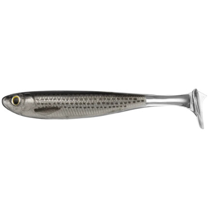 SLOW-ROLL MULLET PADDLE TAIL 10CM 717 SILVER/BLACK