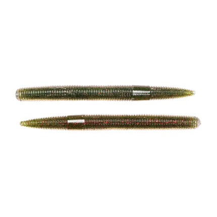 STICK WORM 7,6CM/7,6G GREEN/RED 10BUC/PL
