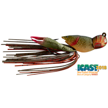 HOLLOW CRAWFISH JIG 4CM/11G 144 BROWN/RED