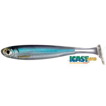 SLOWROLL SHINER PADDLE TAIL 10CM 201 SILVER/BLUE