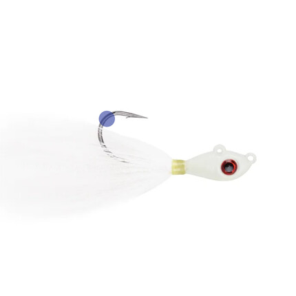 JIG BIG EYE BUCKTAIL GREEN GLOW/WHITE GLOW 14G