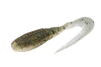 SHAD RHYTHM GRUB 2,4INCH DARK THUNDER CLEAR SILVER 4BUC/PL