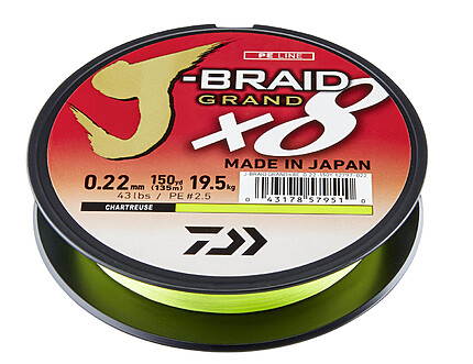 J-BRAID GRAND X8E CHARTR. 018MM/12,5KG/135M