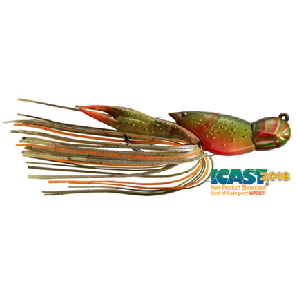 HOLLOW CRAWFISH JIG 4CM/11G 145 OLIVE/ORANGE