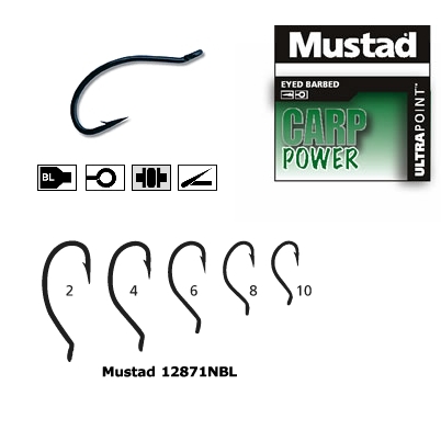 XX CARLIG MUSTAD ULTRAPOINT BL. FORJAT OCHET REVERS 10BUC/PL