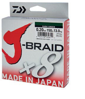 XX FIR DAIWA J-BRAID X8 VERDE 006MM/4KG/300M