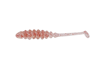 SHAD JACKALL TIDEBEAT 2,0INCH CLEAR RED FLAKE 8BUC/PL