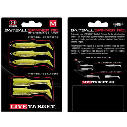 REZERVA BAITBALL SPIINER RIG SMALL 857 LIME CHART/SILVER