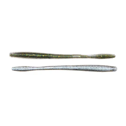 STRAIGHT WORM 14CM/14G GREEN/PEARL 10BUC/PL